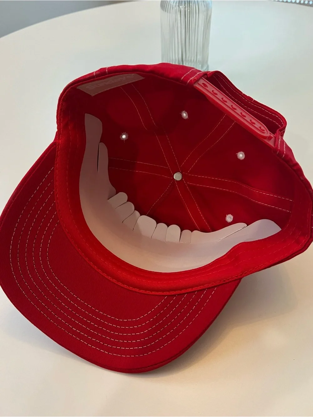 SUNDAYS by Benji Cherry Red Varsity Hat